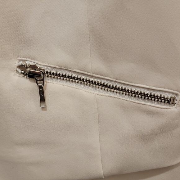 Sejour Collarless Boxy Twill Jacket, White Snow, 14W - Picture 4 of 9